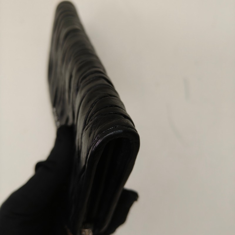 【🐴馬上下單最優惠】🧧限時降價至2/11（原$8800）㊣✨MIU MIU✨繆繆（附盒子）黑色 皺摺 羊皮 經典 L型 拉鍊 長夾 皮夾 錢包/二手皮夾/二手精品/保證正品🌳二手樹屋🌳-13