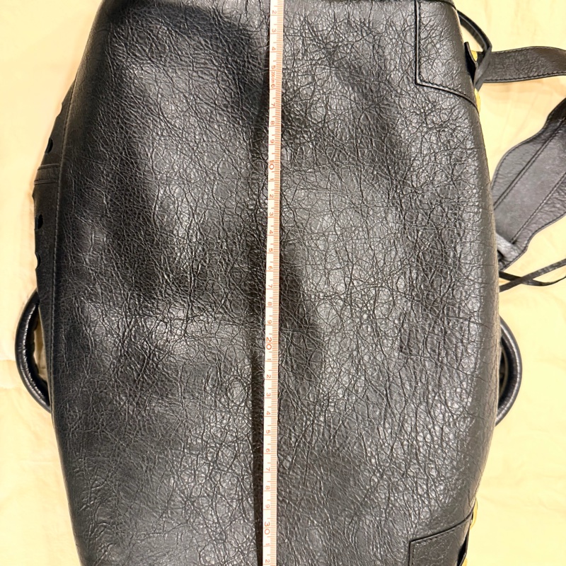 Balenciaga City 巴黎世家 黑色皮革 洞洞包 手提肩背包-6