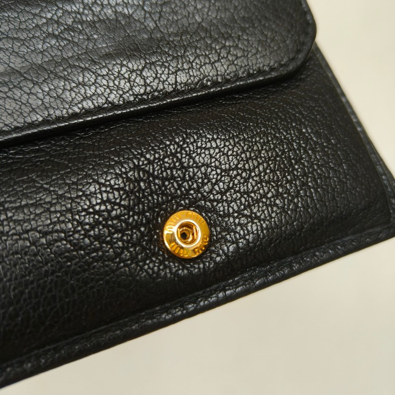 【🐴馬上下單最優惠】🧧限時降價至2/11（原$7800）【8成新】✨MIU MIU✨繆繆（附盒子）黑色 拼色 釘釦 短夾 皮夾 錢包/二手皮夾/二手精品/保證正品🌳二手樹屋🌳-22