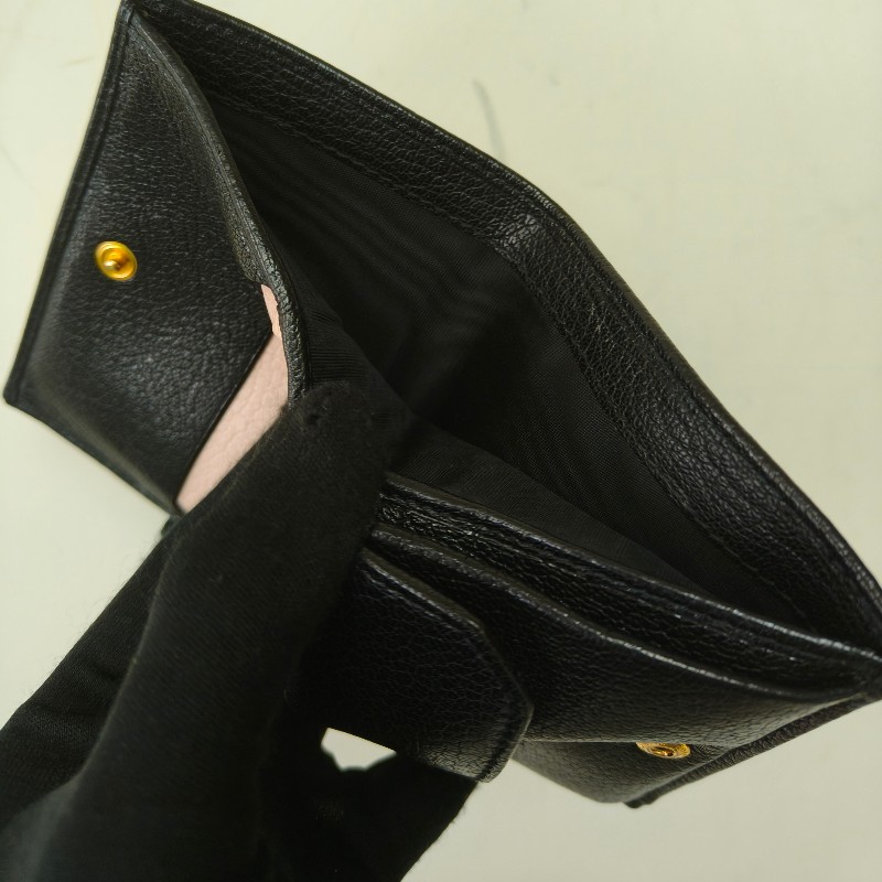 【🐴馬上下單最優惠】🧧限時降價至2/11（原$7800）【8成新】✨MIU MIU✨繆繆（附盒子）黑色 拼色 釘釦 短夾 皮夾 錢包/二手皮夾/二手精品/保證正品🌳二手樹屋🌳-30