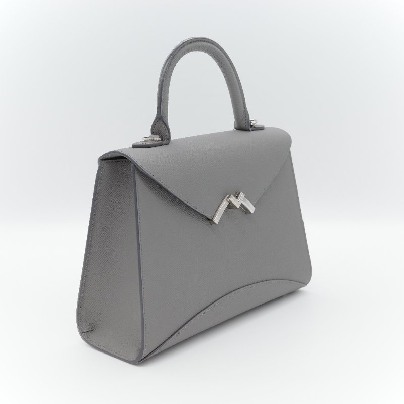 Moynat 摩奈 Gabrielle PM 灰色 小牛皮 單肩包 手提包 ｜專櫃 137,000-2