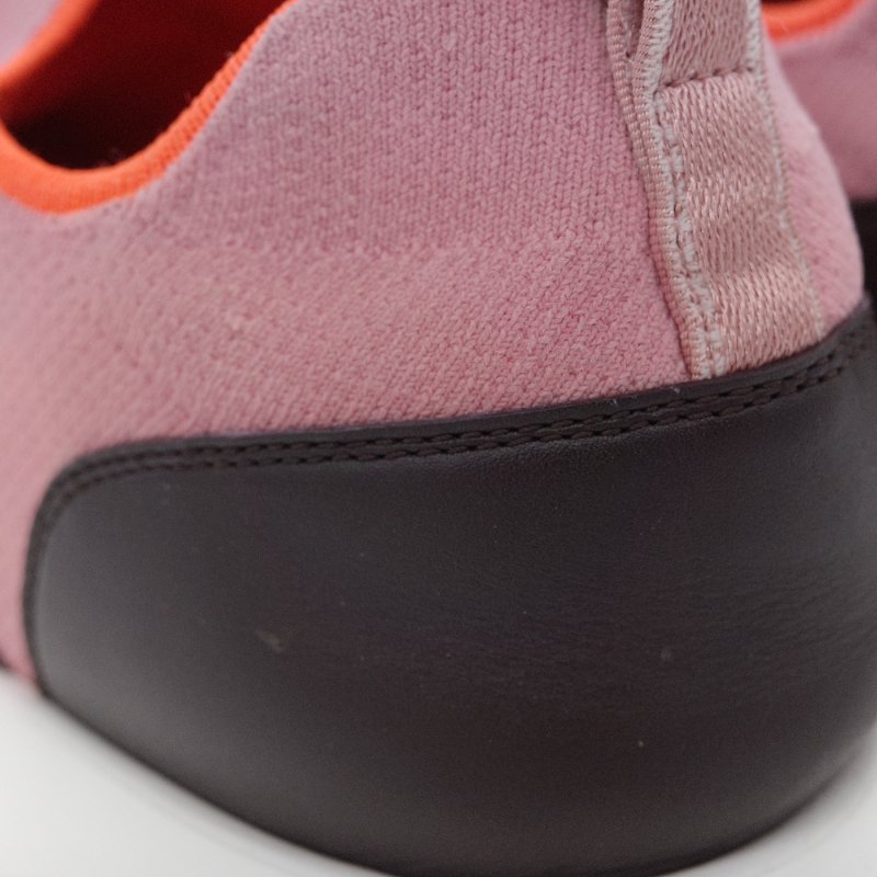 Hermès 愛馬仕 Duel 粉色針織 黑色小牛皮 休閒鞋-6