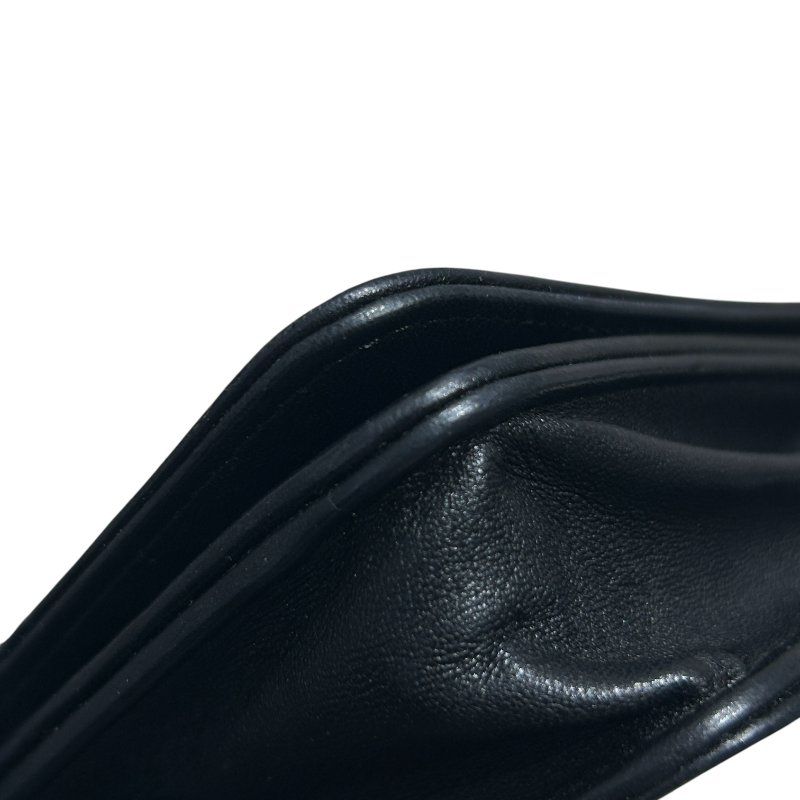 CHANEL 香奈兒 BOY 翻蓋包 鍊帶肩背包 羊皮 黑色 金扣-6