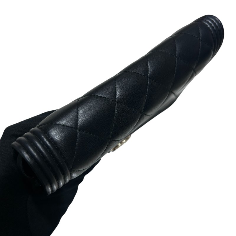 CHANEL 香奈兒 BOY 翻蓋包 鍊帶肩背包 羊皮 黑色 金扣-9