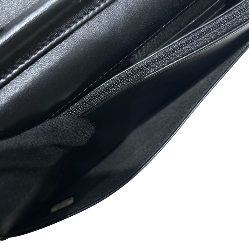 CHANEL 香奈兒 BOY 翻蓋包 鍊帶肩背包 羊皮 黑色 金扣-13