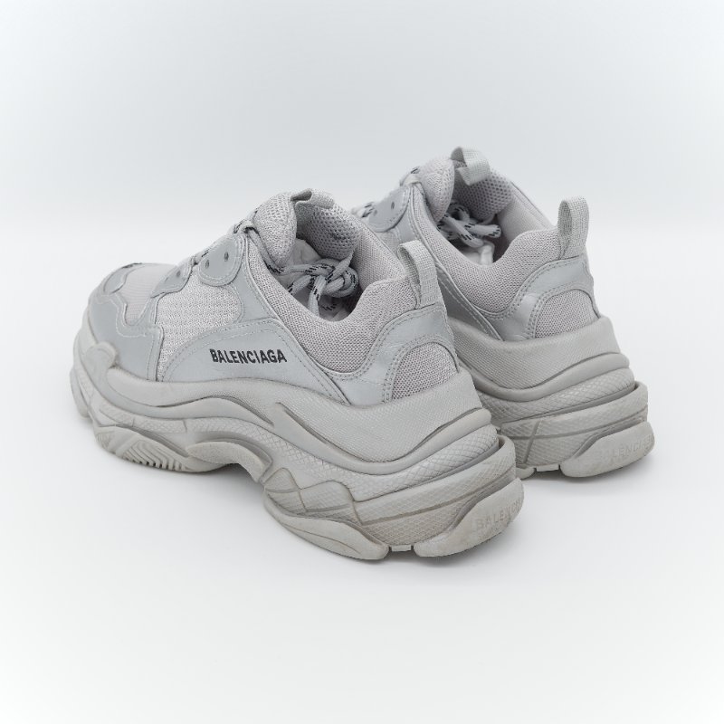 Balenciaga 巴黎世家 Triple S 銀色金屬色 復古老爹鞋 休閒鞋 EU38-3