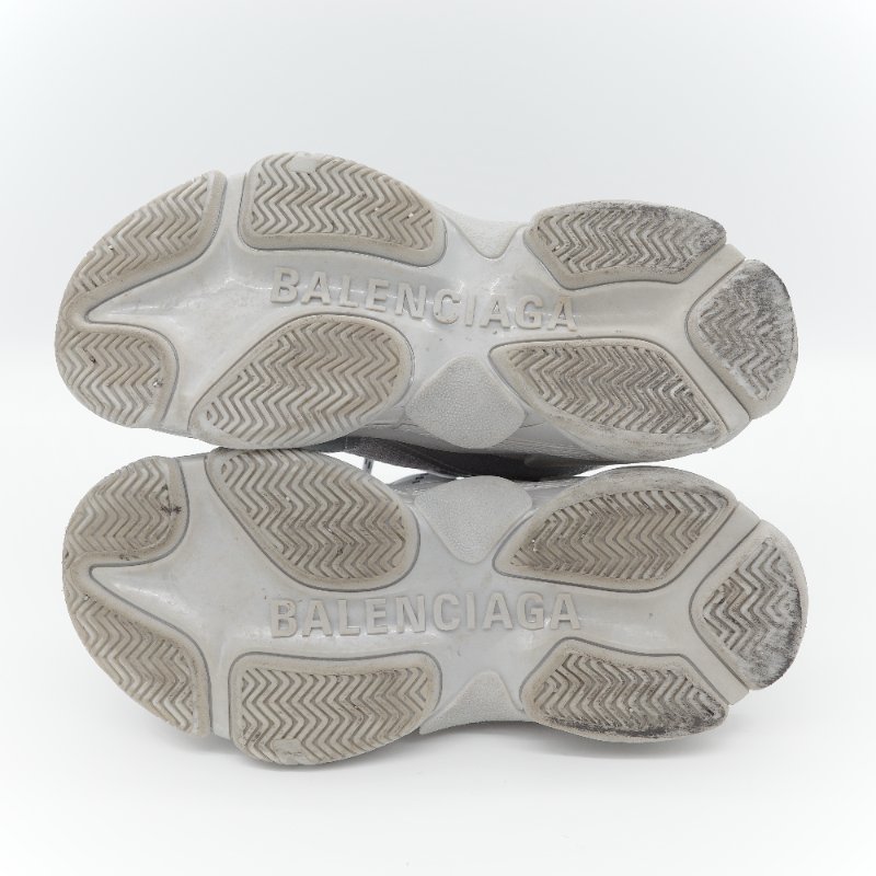 Balenciaga 巴黎世家 Triple S 銀色金屬色 復古老爹鞋 休閒鞋 EU38-13