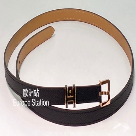 Hermès POP H 黑色皮帶