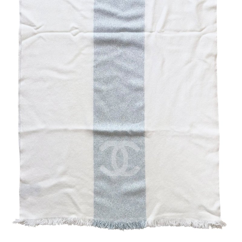 CHANEL CC 羊絨 圍巾-3