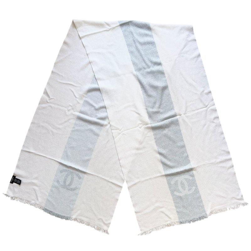 CHANEL CC 羊絨 圍巾-5