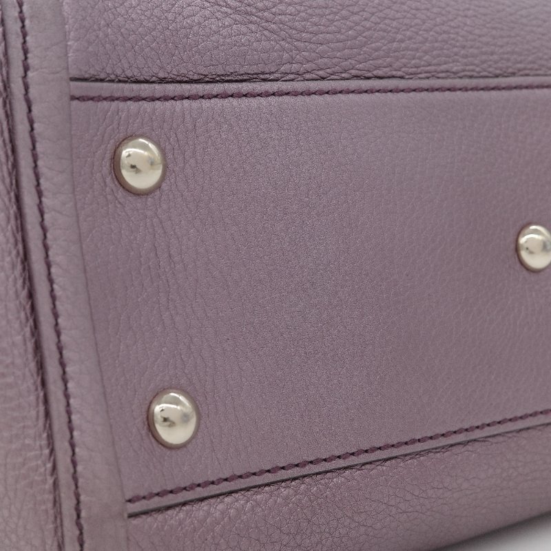 Gucci 古馳 Soho GG 金屬紫 牛皮 小號 手提包 托特包-6