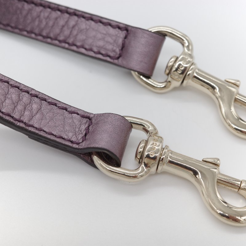 Gucci 古馳 Soho GG 金屬紫 牛皮 小號 手提包 托特包-15