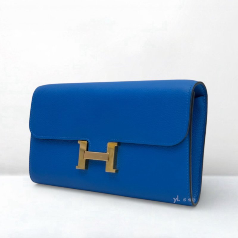 S5278-HERMES包包 CONSTANCE TO GO B3坦桑尼亞藍togo皮金扣斜背包-2