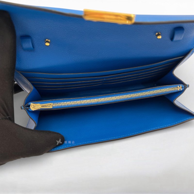 S5278-HERMES包包 CONSTANCE TO GO B3坦桑尼亞藍togo皮金扣斜背包-5