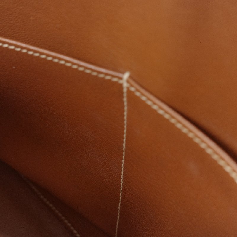 Hermès 愛馬仕 Kelly 32 焦糖棕色 牛皮 內縫 肩背包 手提包-21