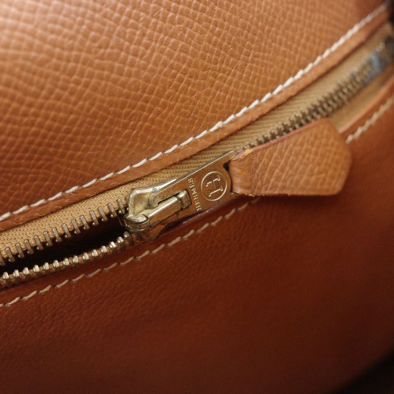 Hermès 愛馬仕 Kelly 32 焦糖棕色 牛皮 內縫 肩背包 手提包-22