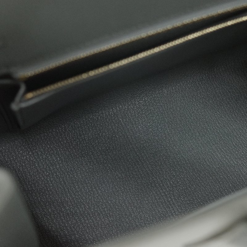 Hermès愛馬仕 Birkin 25 BK25 杏仁綠  Epsom 牛皮 金扣 柏金包 Z 刻-12