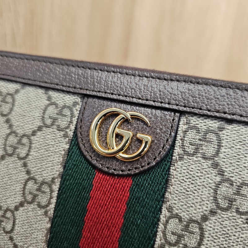 [ 品況新經典款過新年特價🧧] Gucci 老花金釦綠紅綠拉鏈長夾-6