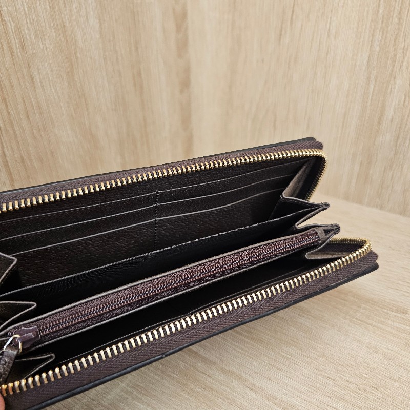 [ 品況新經典款過新年特價🧧] Gucci 老花金釦綠紅綠拉鏈長夾-12