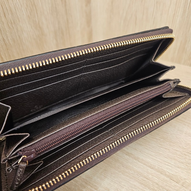 [ 品況新經典款過新年特價🧧] Gucci 老花金釦綠紅綠拉鏈長夾-13