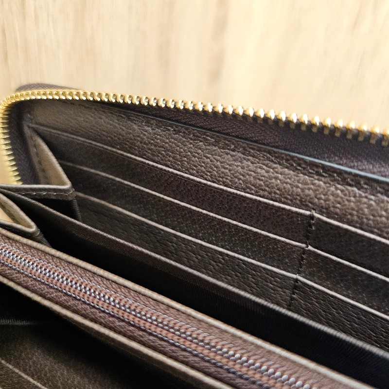 [ 品況新經典款過新年特價🧧] Gucci 老花金釦綠紅綠拉鏈長夾-16