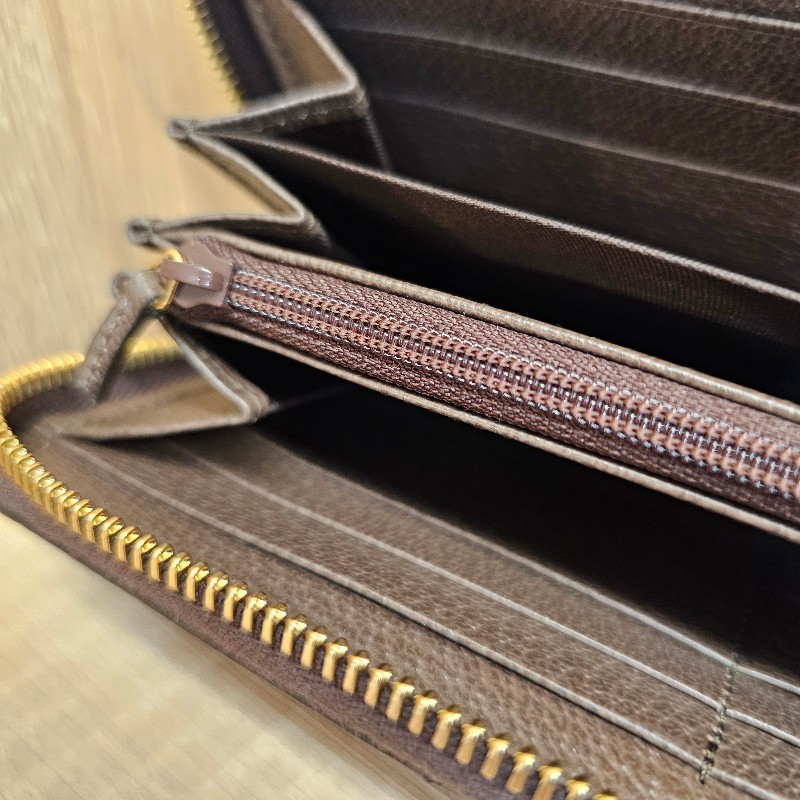 [ 品況新經典款過新年特價🧧] Gucci 老花金釦綠紅綠拉鏈長夾-17