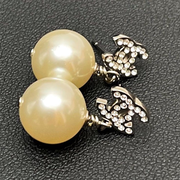 🌷Chanel 珍珠耳釘耳環｜經典花紋✦fufu style 精品✦ 氣質款｜-4