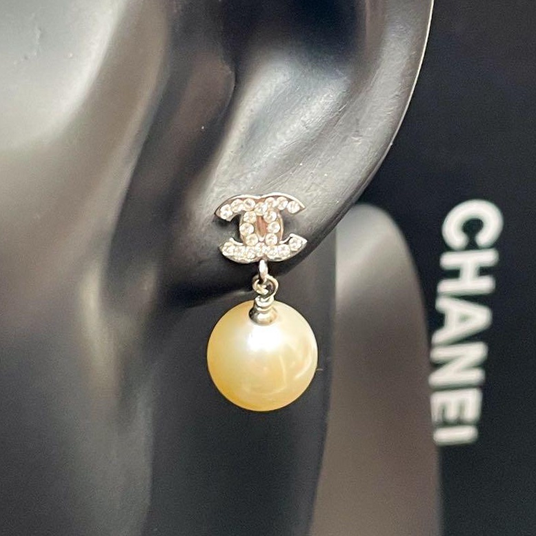 🌷Chanel 珍珠耳釘耳環｜經典花紋✦fufu style 精品✦ 氣質款｜-6