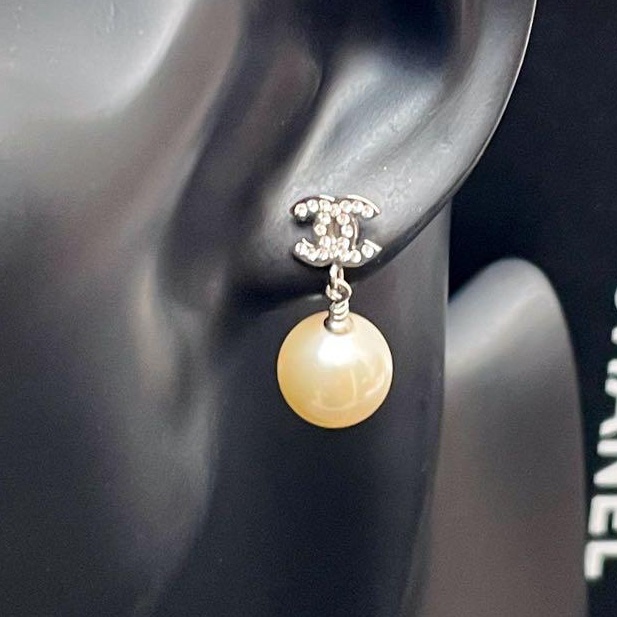 🌷Chanel 珍珠耳釘耳環｜經典花紋✦fufu style 精品✦ 氣質款｜-7