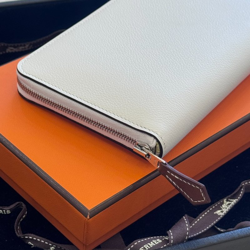 *SHIHNA名牌精品* HERMÈS Silk'In Classique 絲巾拉鍊長夾-3