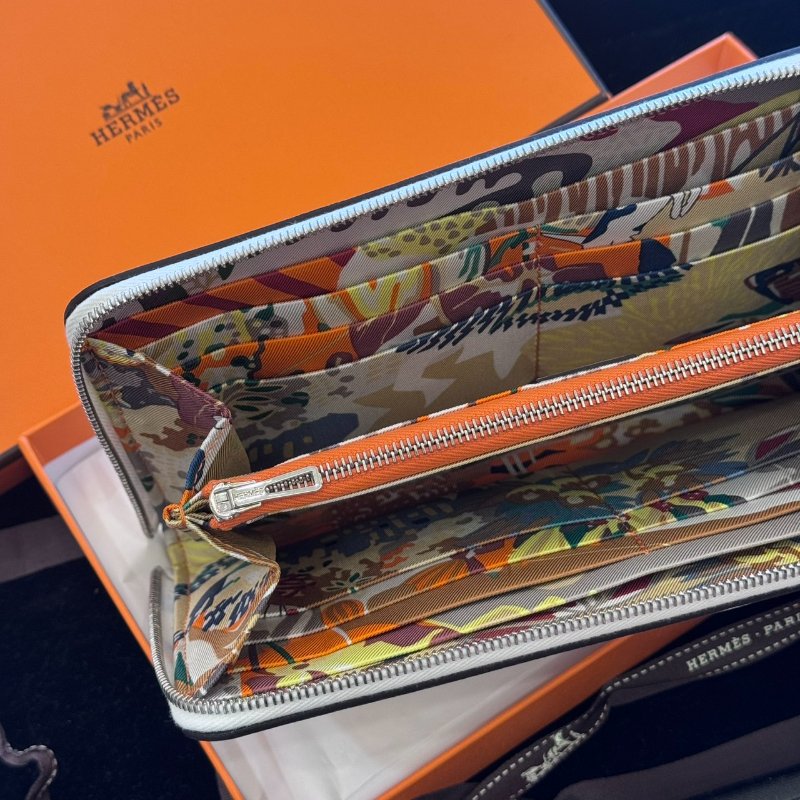 *SHIHNA名牌精品* HERMÈS Silk'In Classique 絲巾拉鍊長夾-6