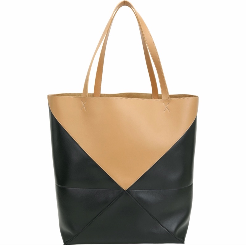 LOEWE Puzzle Fold Tote XL Bicolour 牛皮亮面 經典色 大號折疊包-6