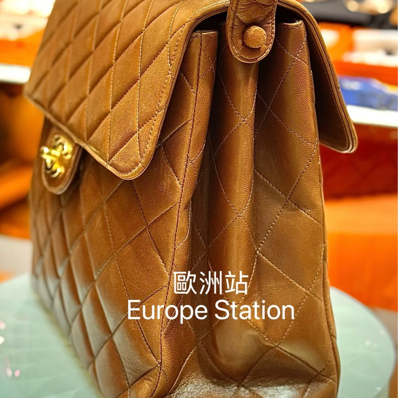 Chanel 棕色Double Flap單肩袋-4