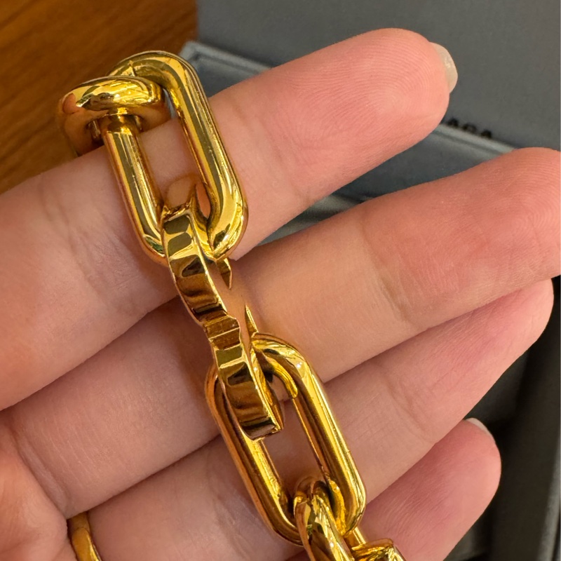 Balenciaga 字母B金色金屬手鏈 超級美-3