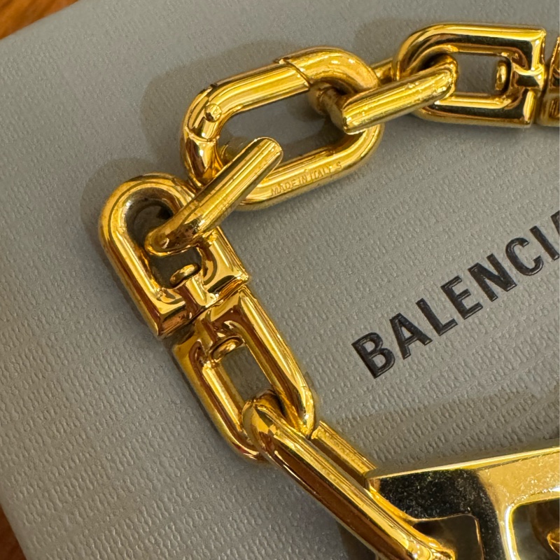 Balenciaga 字母B金色金屬手鏈 超級美-6