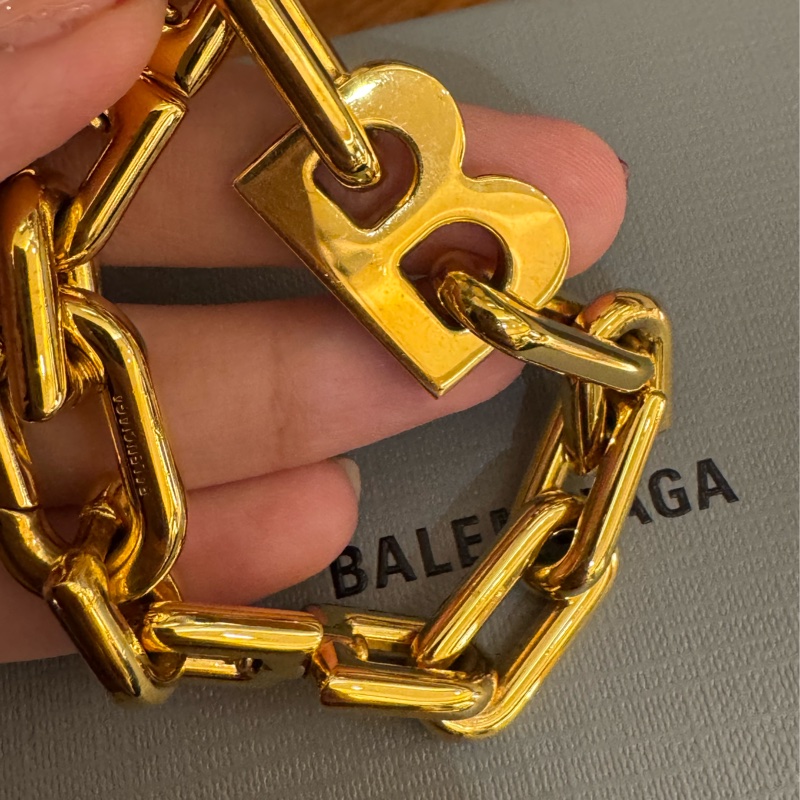 Balenciaga 字母B金色金屬手鏈 超級美-9