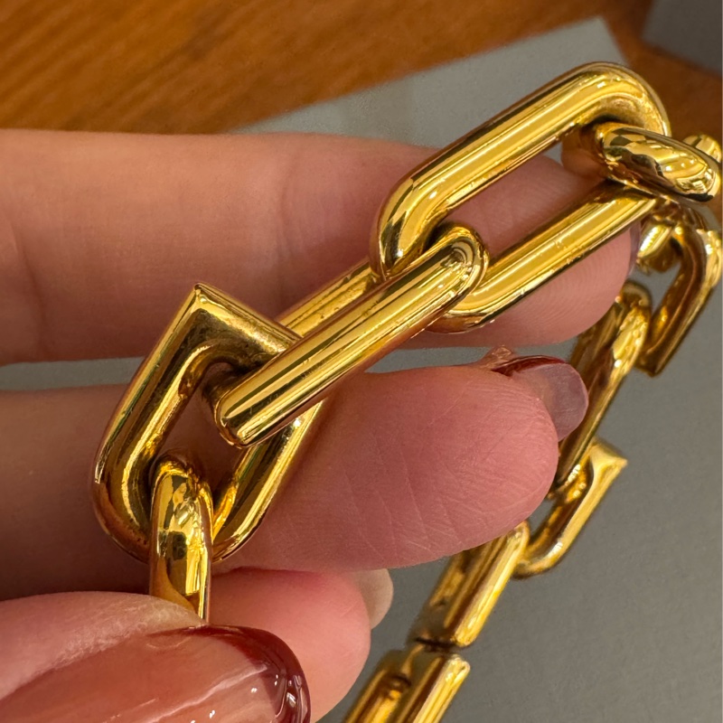 Balenciaga 字母B金色金屬手鏈 超級美-10