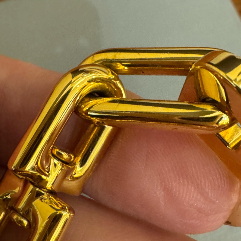 Balenciaga 字母B金色金屬手鏈 超級美-11