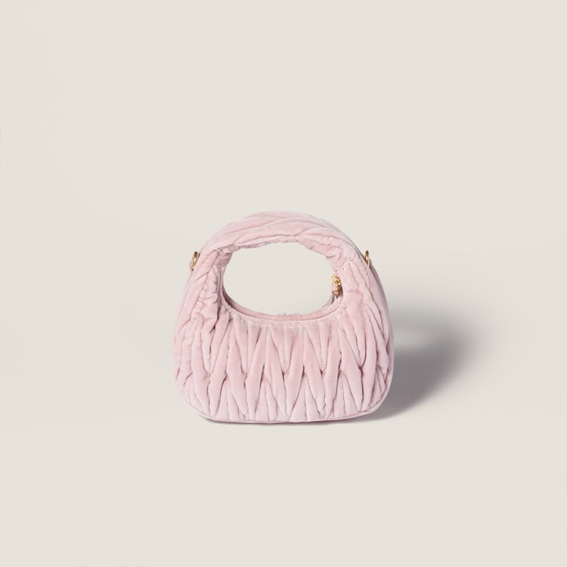 Miu Miu 女士 Wander絎縫天鵝絨迷你包均碼碼MINI、17.5cm*5.5cm*14cm-1