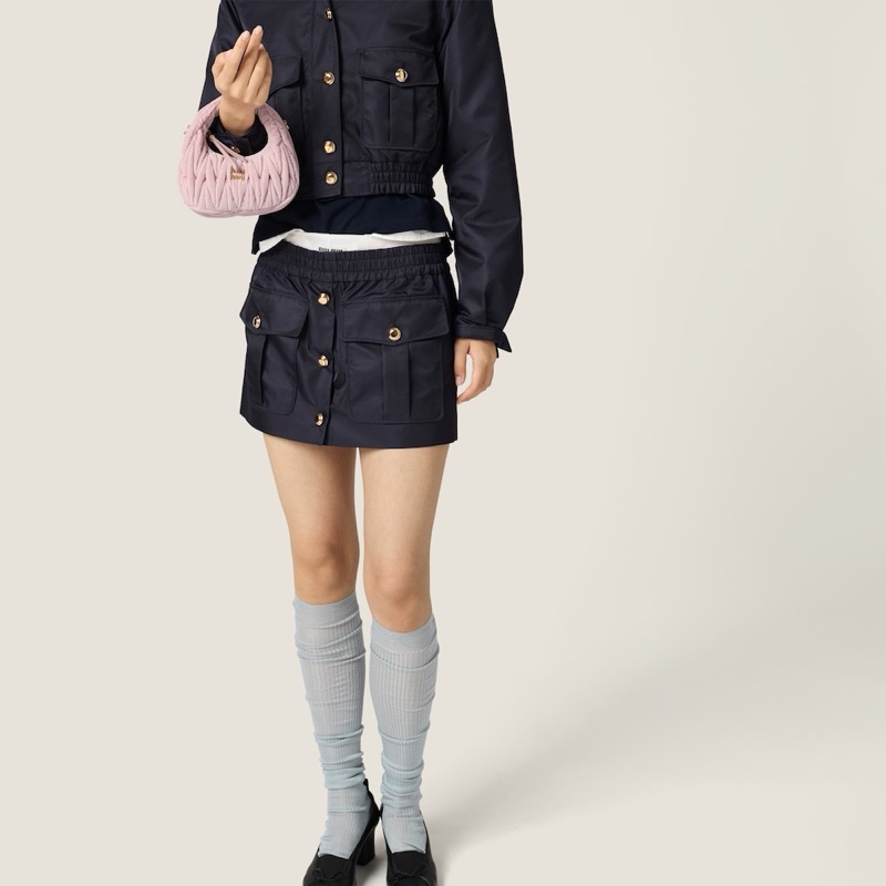Miu Miu 女士 Wander絎縫天鵝絨迷你包均碼碼MINI、17.5cm*5.5cm*14cm-6