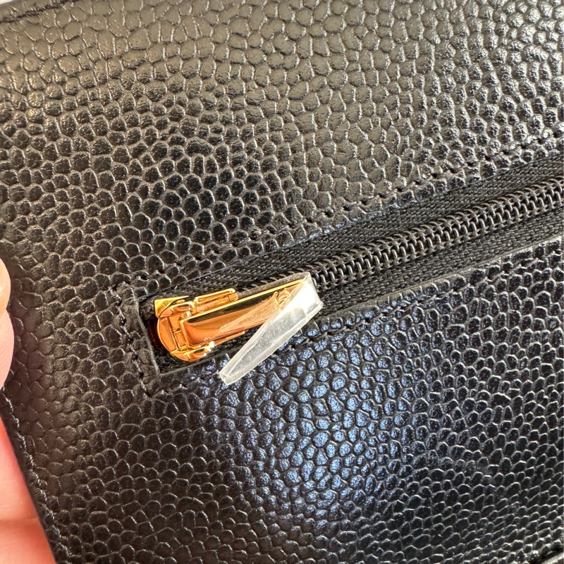 Chanel黑荔枝金雙C woc-13
