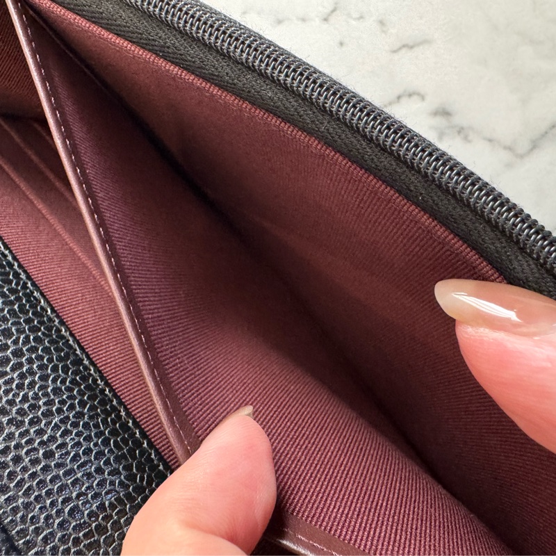 Chanel黑荔枝金雙C woc-26