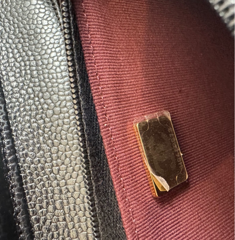 Chanel黑荔枝金雙C woc-30