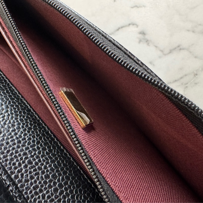 Chanel黑荔枝金雙C woc-31