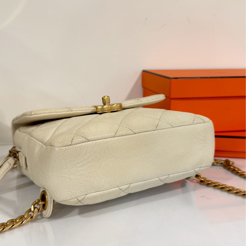 全網最低價🧚‍♀️成色99新🆕Chanel香奈兒白金菱格紋鏈條雙肩後背包手提包-8