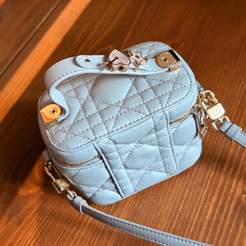 DIOR Lady Dior Micro Mini Vanity迪奧戴妃微型化妝包 超迷你 霧霾藍-2