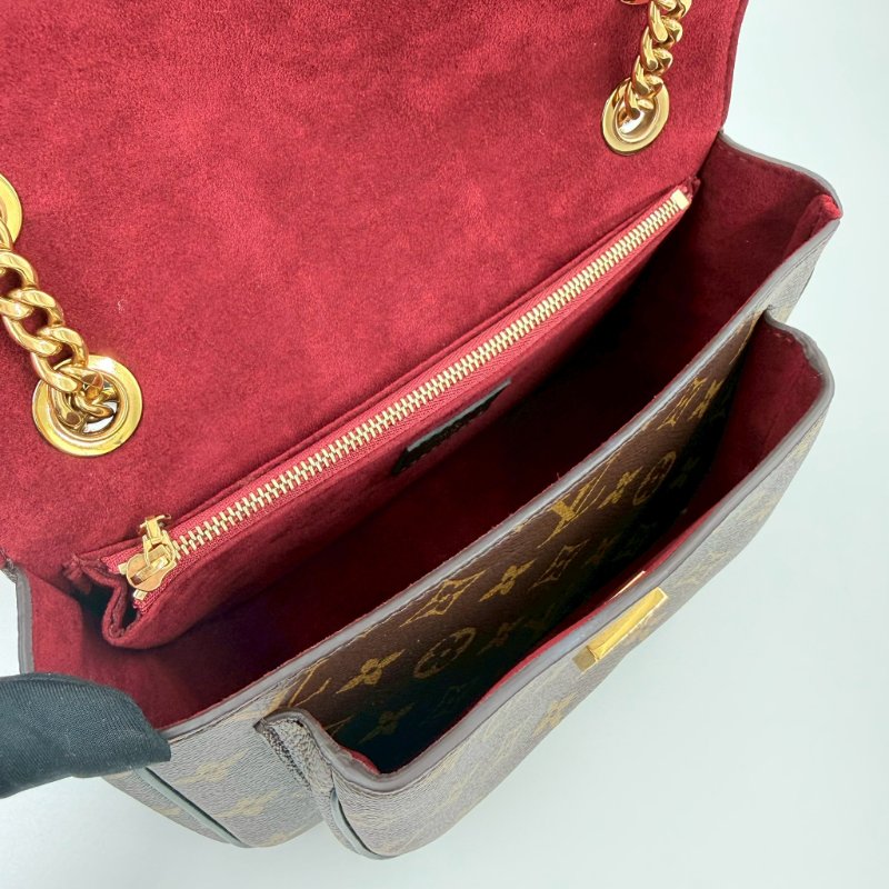 LV原花黑字大logo Passy下蓋磁吸釦肩側背包M45592-9