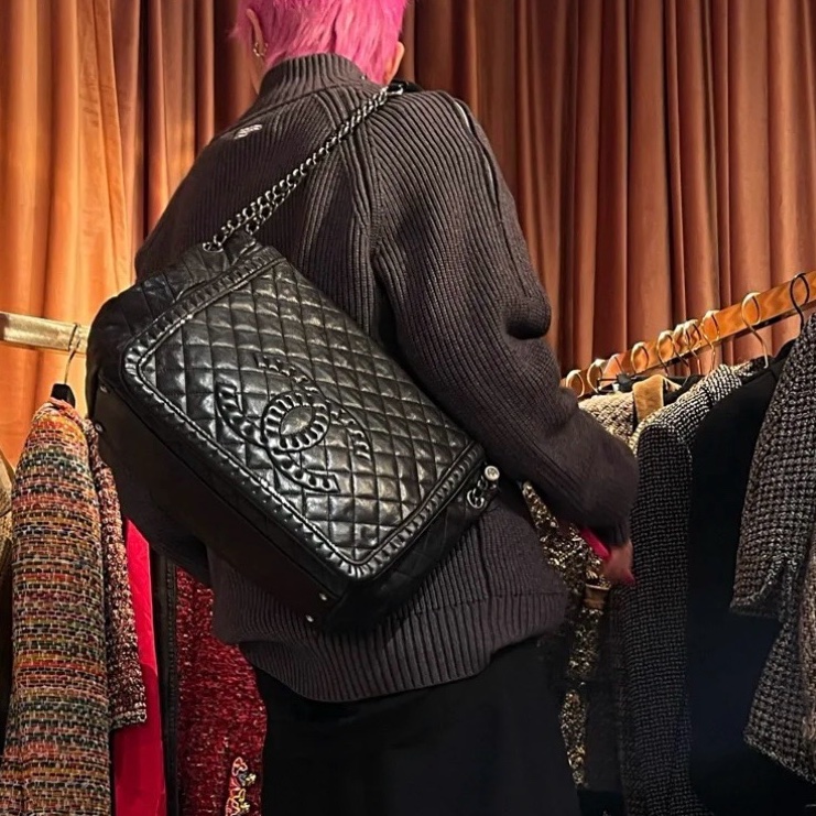 ✨Chanel 翻蓋單肩包 絕版 牛皮 98新 裡外乾淨🖤-1