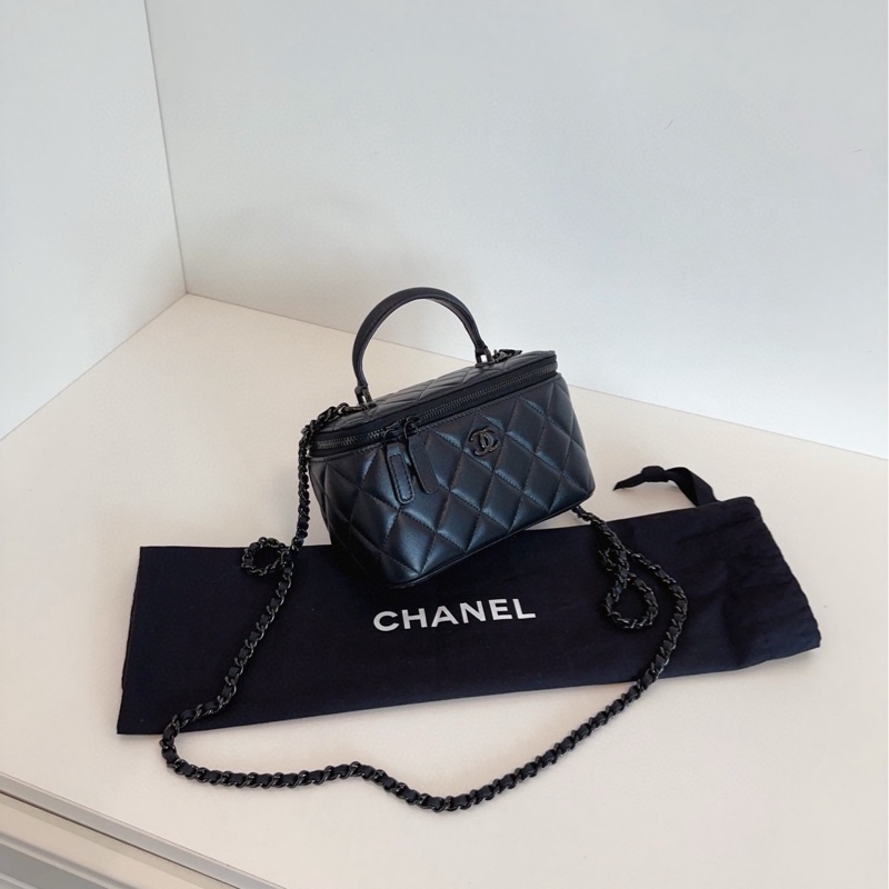 ✨Chanel so black化妝包 晶片款🖤-4