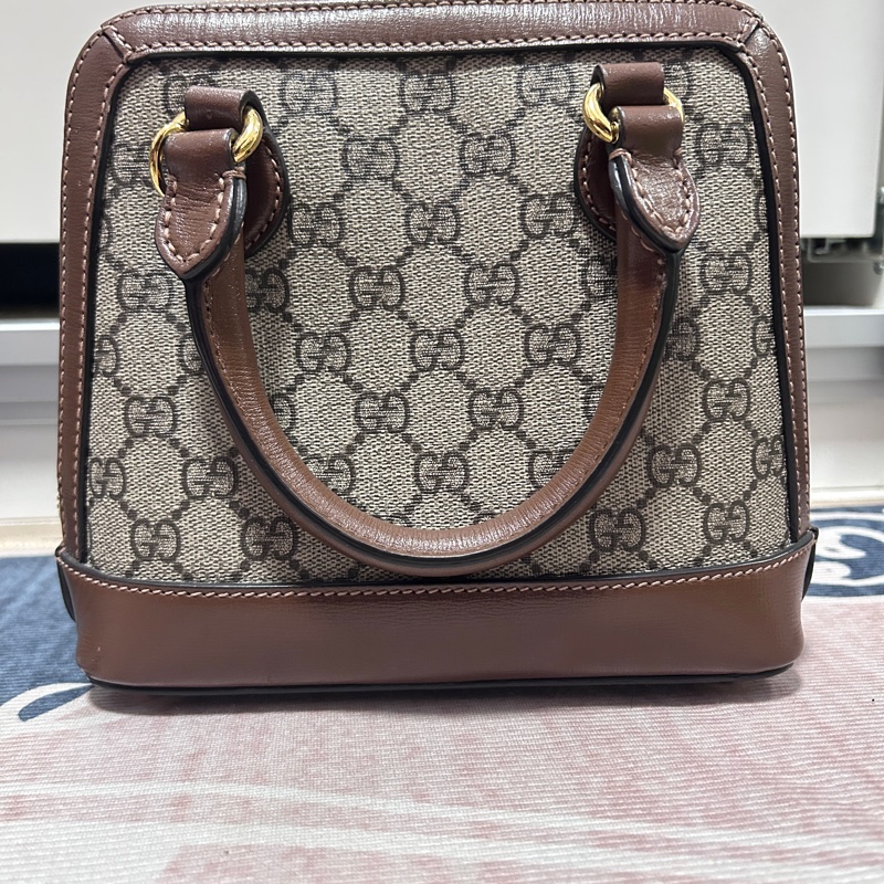《降價售、誠可議》Gucci Horsebit 1955 Mini Top Handle 焦糖棕-1